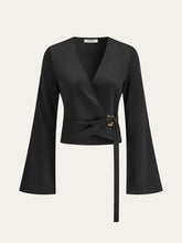 Bell Sleeves Wrap Top